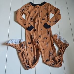 Carter's Tan Bear Print 5T Kids Footie